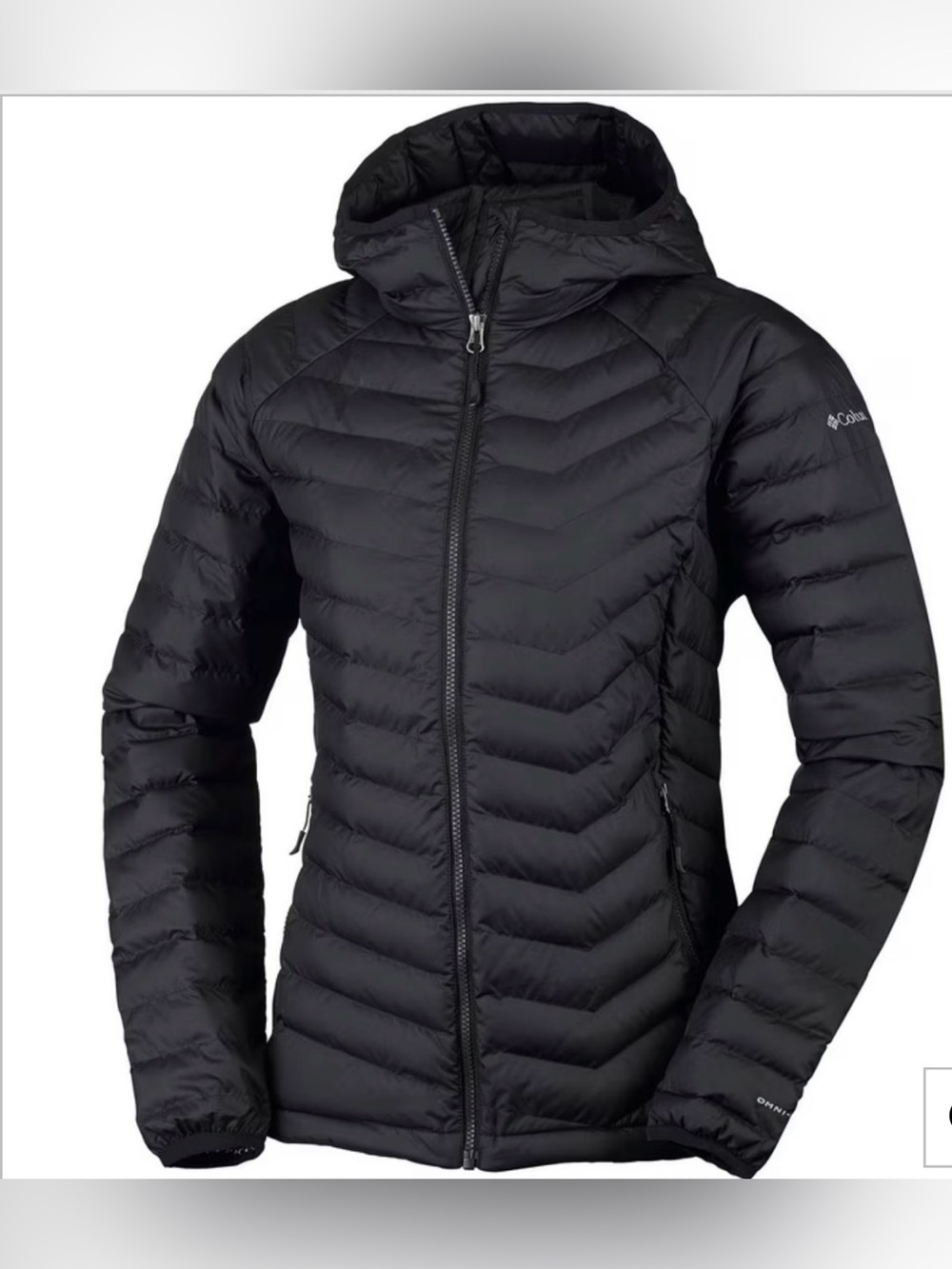 Columbia Women’s Powder Lite™ Insulated Hooded Black Jacket - Size Small